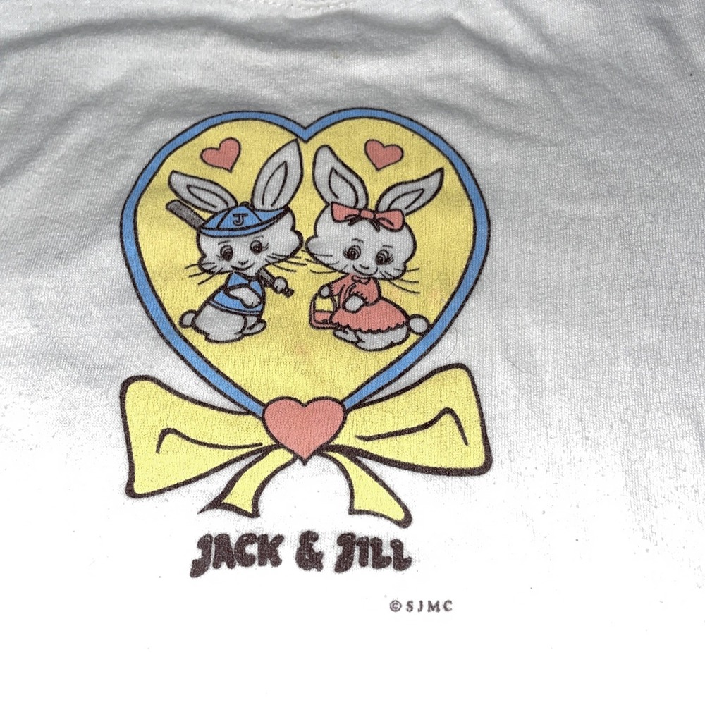 Vintage SJMC Jack & Jill Kid's T-shirt Sz XS 2/4 Bunnies St Jude Medical Center